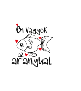 Én vagyok az aranyhal (páros) minta világos rózsaszín pólón