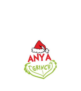 Anya grinch minta fehér pólón
