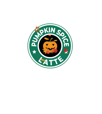 Pumpkin spice latte minta fehér pólón