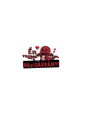 Én vagyok a házisárkány (páros) minta világos rózsaszín pólón