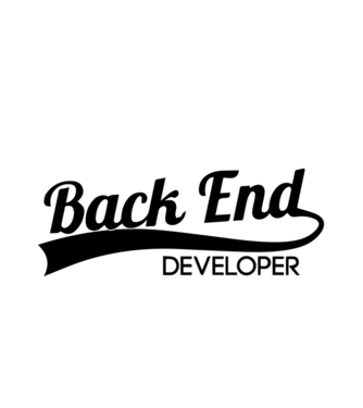 Back end developer minta fehér pólón