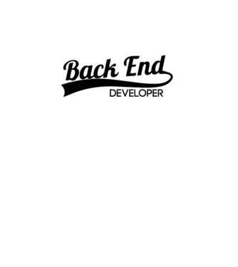 Back end developer minta fehér pólón