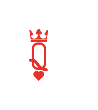 Queen of hearts páros minta világos rózsaszín pólón