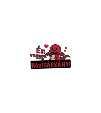 Én vagyok a házisárkány (páros) minta homokszín pólón