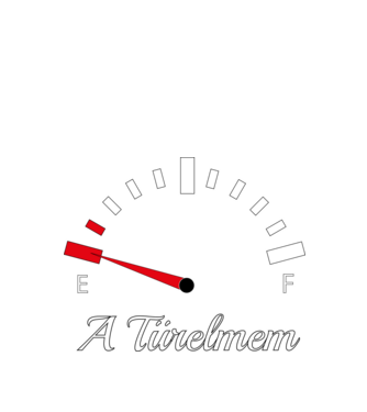 A türelmem fogy minta fekete pólón