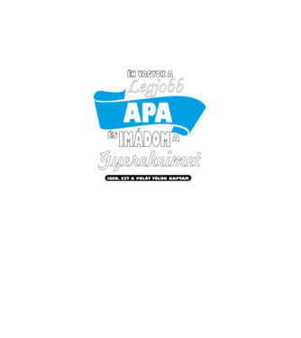 Legjobb apa minta fekete pólón