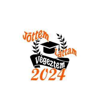 Jöttem Láttam Végeztem minta fehér pólón