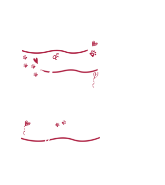 Macskás szív és macskás lélek (fehér) minta fekete pólón