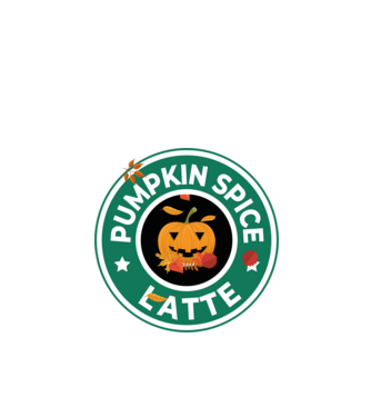 Pumpkin spice latte minta fehér pólón