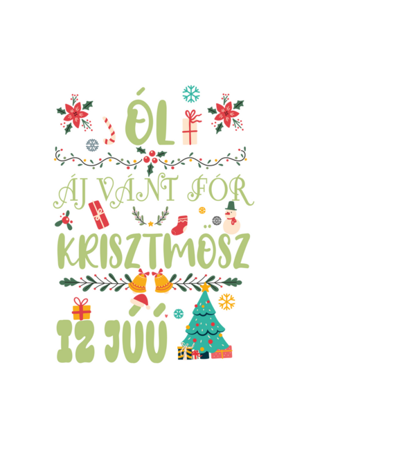 All I want for christmas is you fehér minta fekete pólón