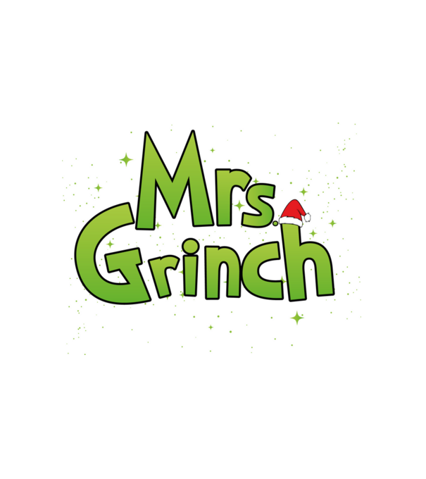 Mrs Grinch minta fehér pólón