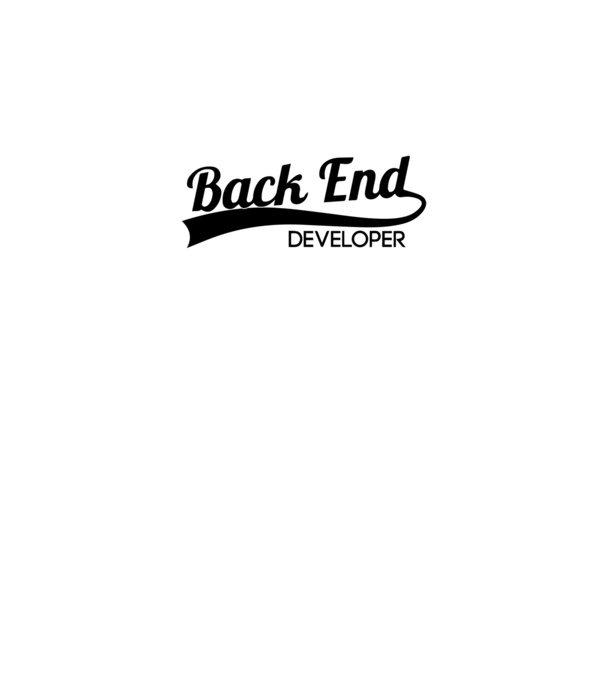Back end developer minta fehér pólón