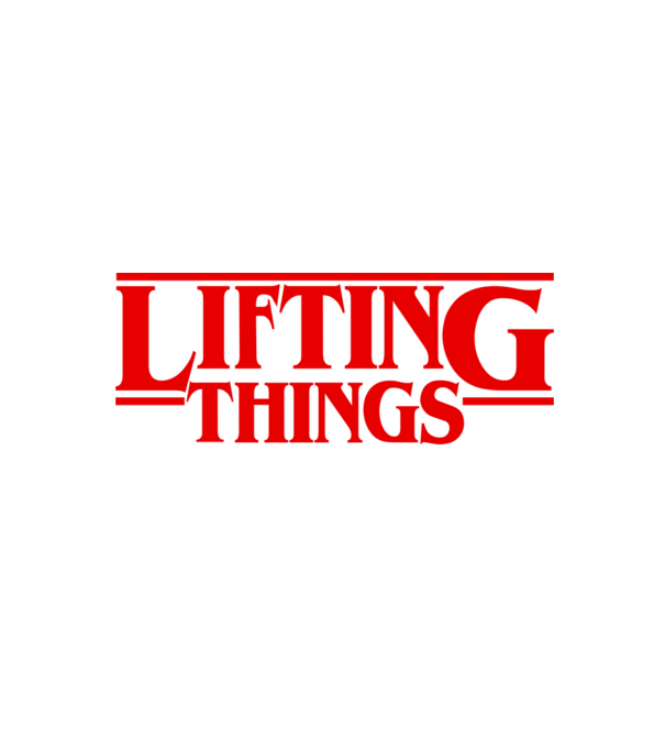 Lifting Things minta fekete pólón