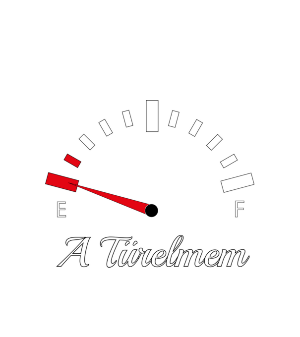 A türelmem fogy minta fehér pólón