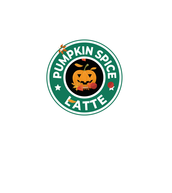 Pumpkin spice latte minta fehér pólón