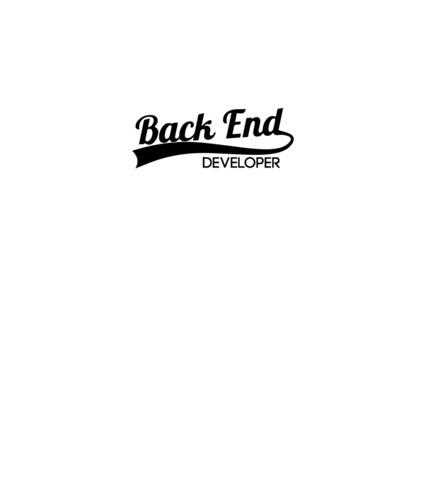Back end developer minta fehér pólón