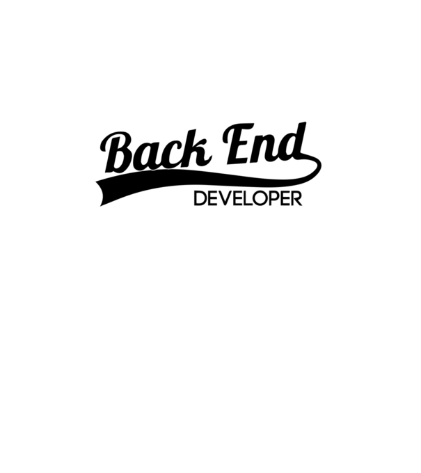 Back end developer minta fehér pólón