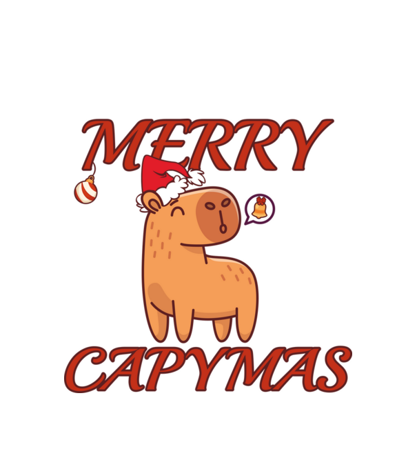 Merry Capymas minta fehér pólón