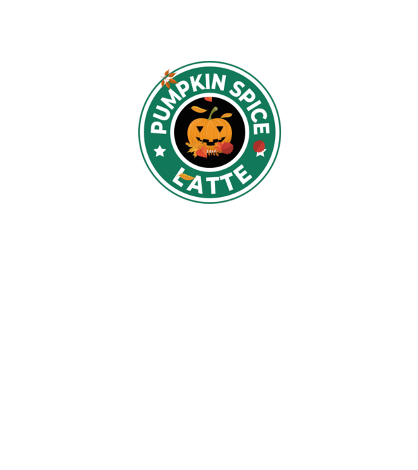 Pumpkin spice latte minta fehér pólón