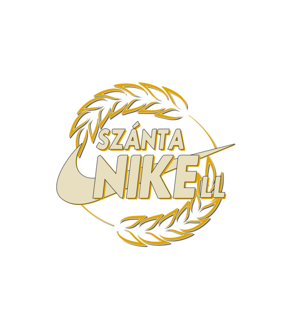 SzántaNIKEll minta fehér pólón
