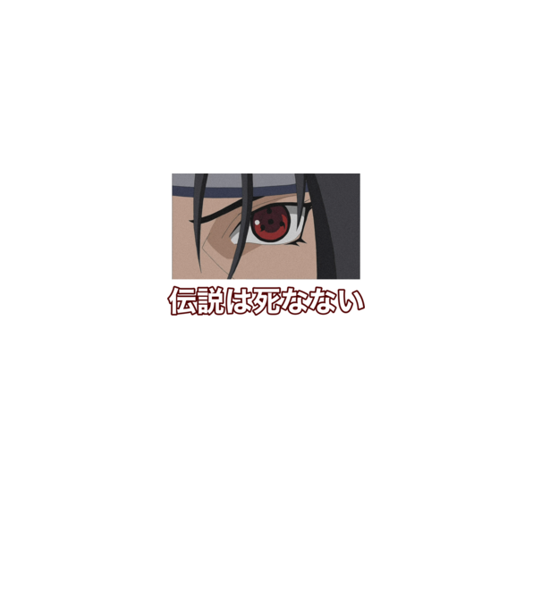 Uchiha Itachi minta fekete pólón