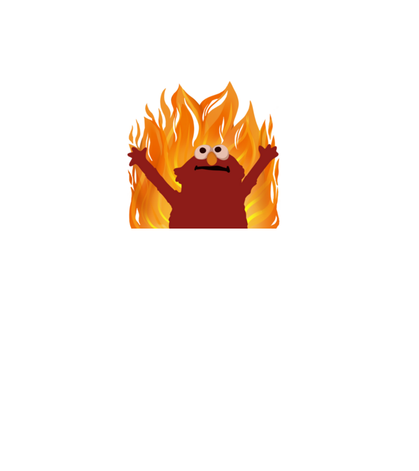 Elmofire minta fekete pólón