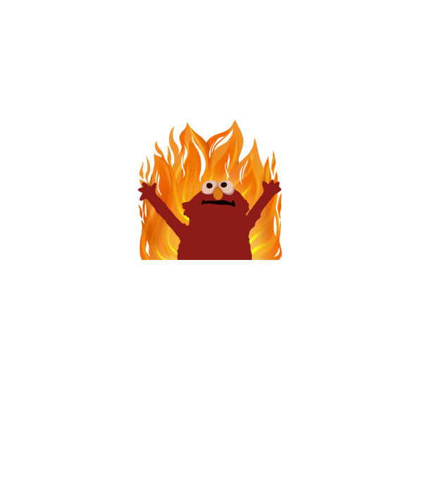 Elmofire minta fekete pólón