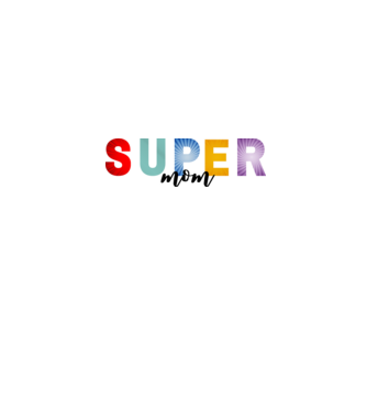 SUPERMOM minta fehér pólón