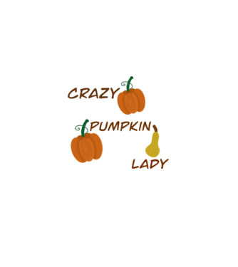Crazy pumpkin lady minta fehér pólón