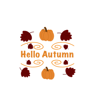 Hello autumn minta fehér pólón