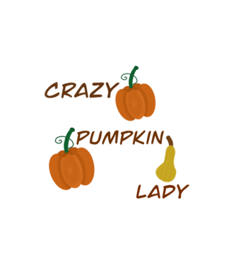 Crazy pumpkin lady minta fehér pólón