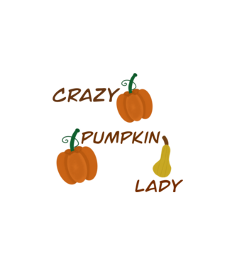 Crazy pumpkin lady minta fehér pólón