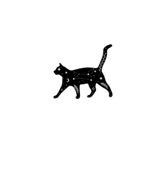 Cat minta fehér pólón