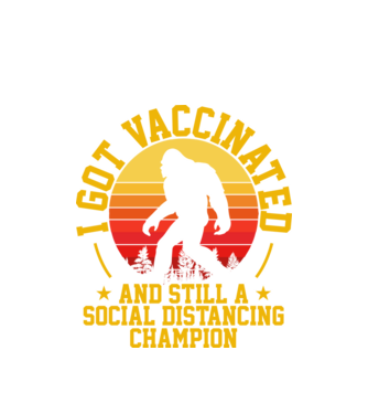 koronavírus Bigfoot minta fehér pólón