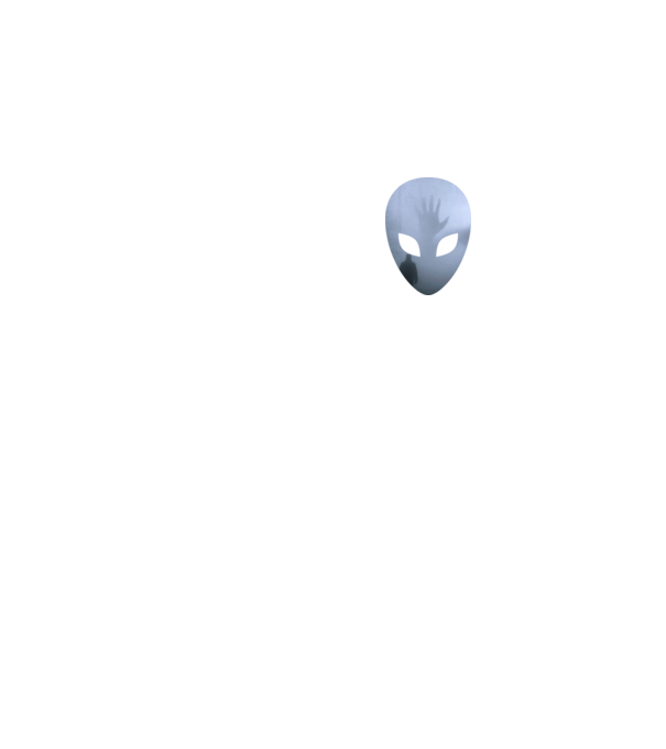 Köztünk élnek fej - UFO - űrlény fej minta fekete pólón