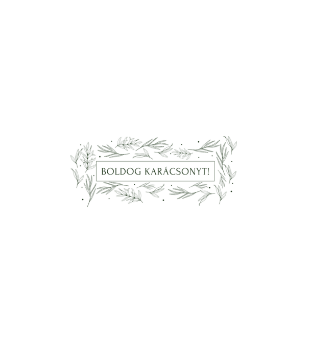 Boldog Karácsonyt! - zöld virág minták minta fehér pólón