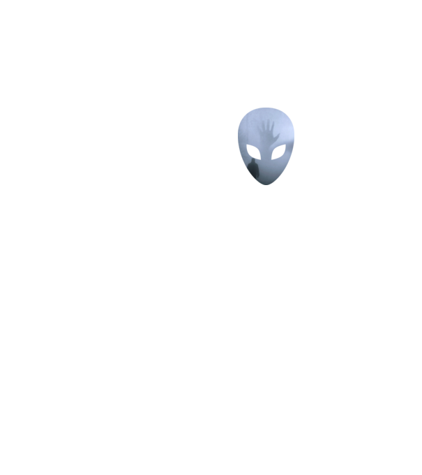 Köztünk élnek fej - UFO - űrlény fej minta fekete pólón