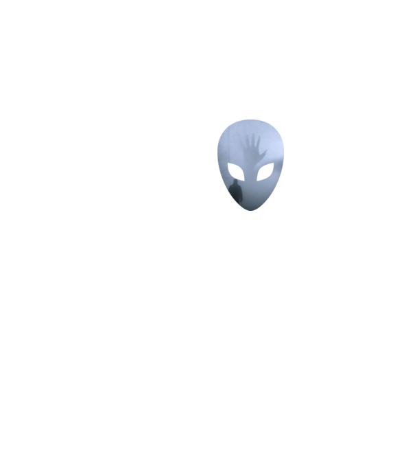 Köztünk élnek fej - UFO - űrlény fej minta fekete pólón