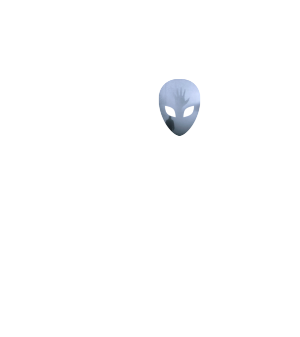 Köztünk élnek fej - UFO - űrlény fej minta fekete pólón