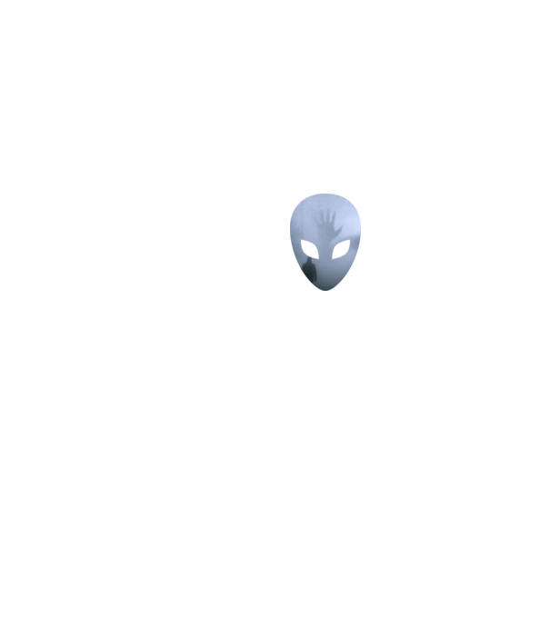 Köztünk élnek fej - UFO - űrlény fej minta fekete pólón