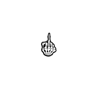 Middle Finger minta fekete pólón