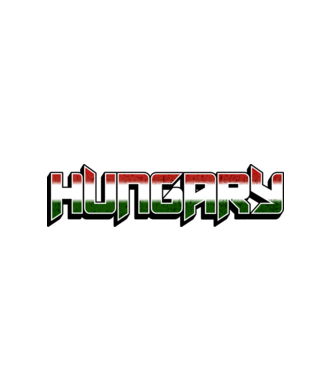 Hungary - Piros, fehér zöld minta fehér pólón