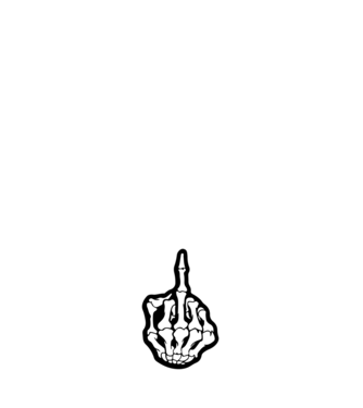 Halál MiddleFinger minta fehér pólón