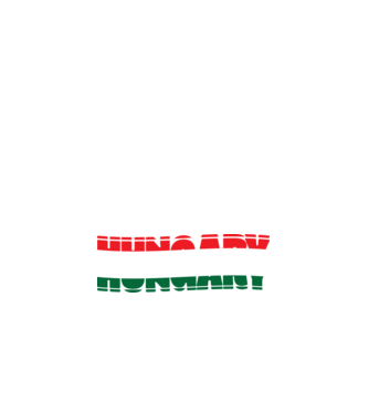 Hungary póló minta fehér pólón