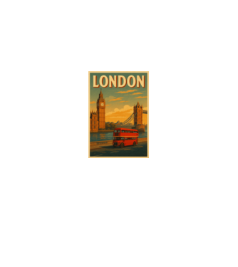 London Vintage minta fekete pólón