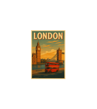 London Vintage minta fekete pólón