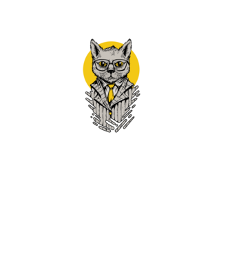 Bosscat Mafia cica minta fekete pólón