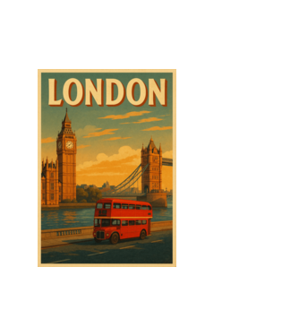 London Vintage minta fehér pólón