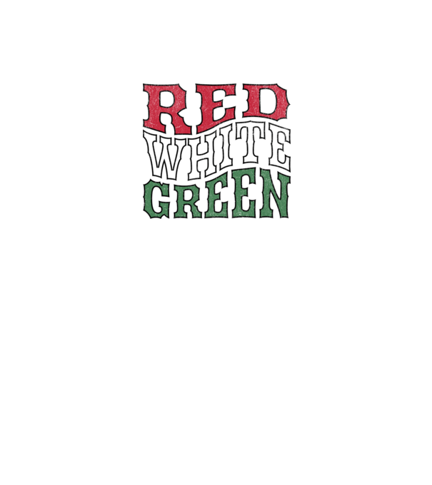 Red White Green - Piros Fehér Zöld minta fehér pólón