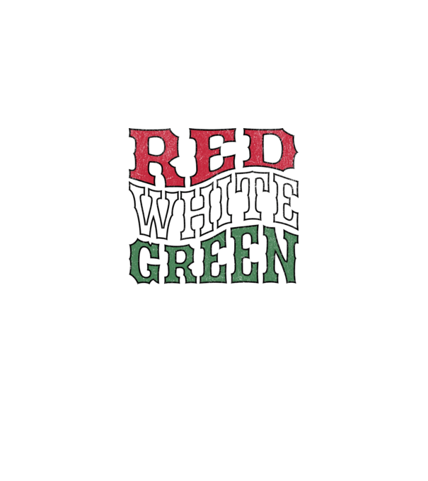 Red White Green - Piros Fehér Zöld minta fehér/piros pólón